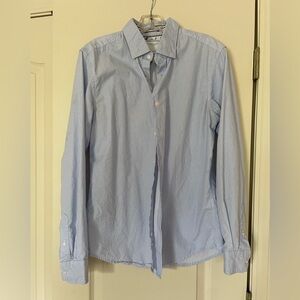 Denim & Flower Light Blue Patterned Men's Dress Shirt